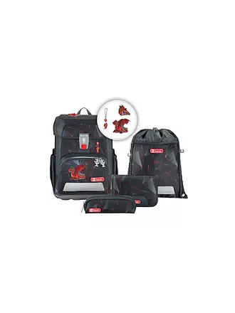STEP BY STEP | Set de mochila escolar de 5 piezas CLOUD Ninja Kimo | schwarz